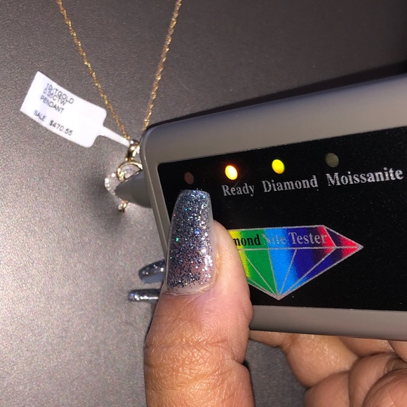 Real gold real diamond heart necklace best gift anniversary wedding birthday WOW - Picture 4 of 5